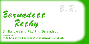 bernadett rethy business card
